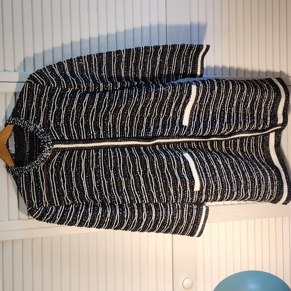 D. EXTERIOR Italian Long Cardigan